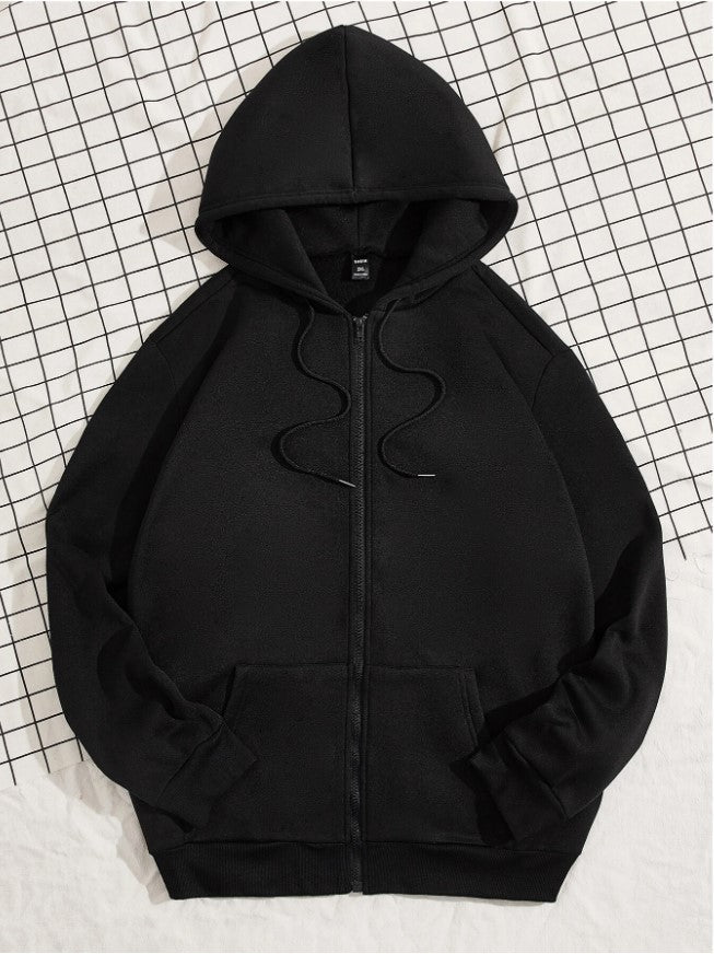 Men's Zip Up Hoodie Drawstring