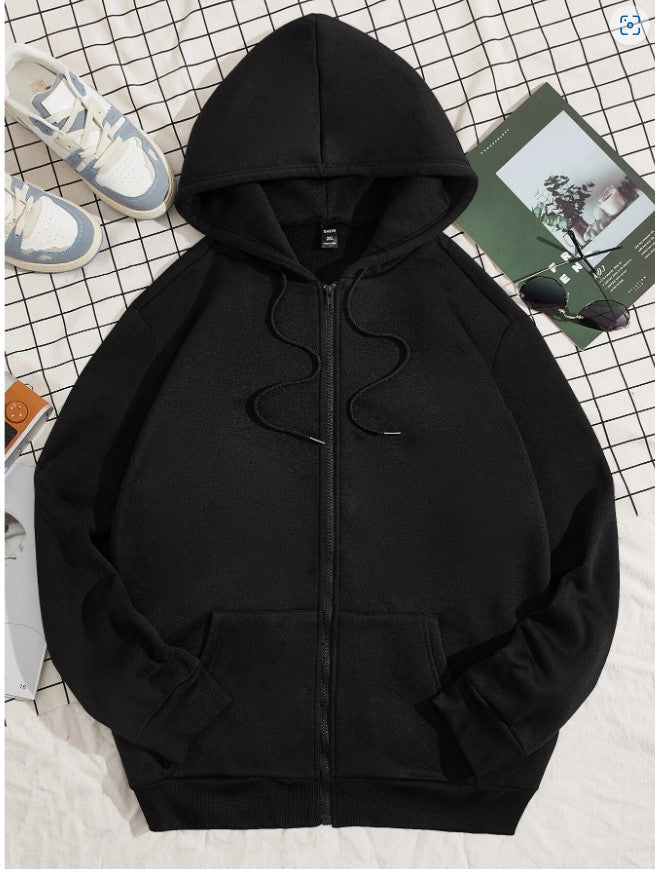 Men's Zip Up Hoodie Drawstring